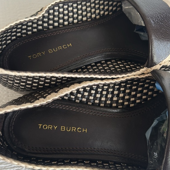 Tory Burch Black and Cream Checkered Flats - Picture 10 of 16